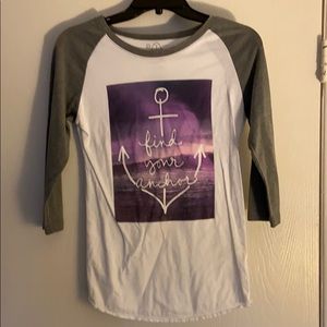 Find your anchor nautical baseball tee